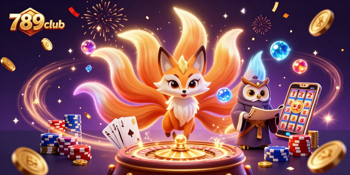Experience the vibrant gameplay of 789club with a magical nine-tailed fox and casino elements.