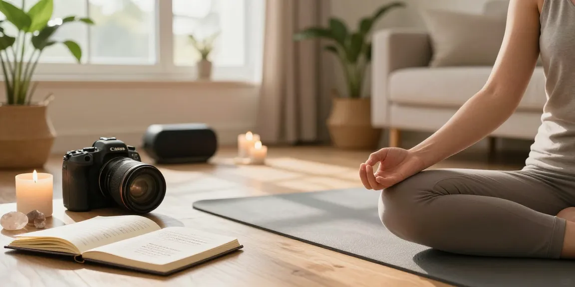 Mindfulness meditation scene at koiaminos.com promoting wellness and tranquility