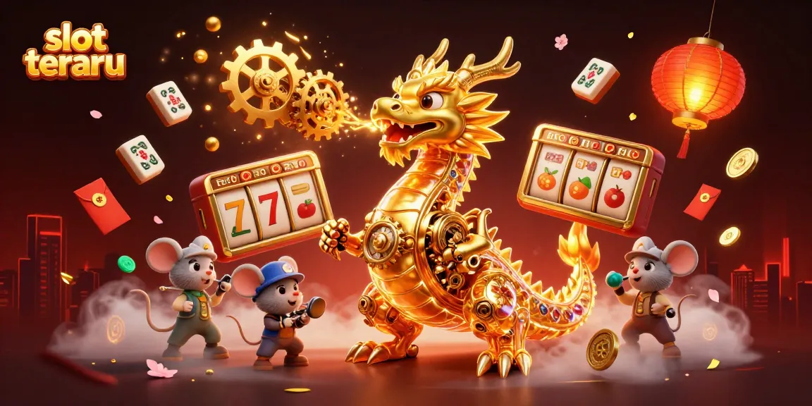 Experience slot terbaru with an epic illustration of a golden dragon and engaging game elements