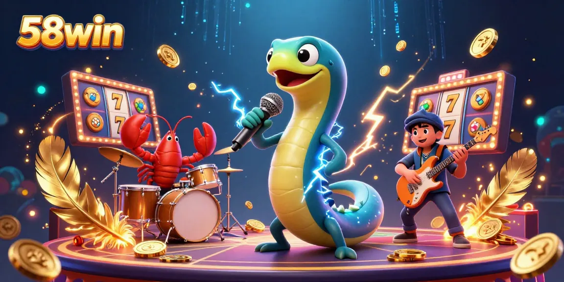Engage in thrilling gameplay with 58win as vibrant characters showcase the excitement of an underwater casino.