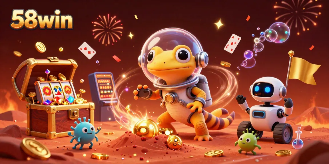 Engage in thrilling games at 58win's vibrant casino scene filled with treasure and excitement.